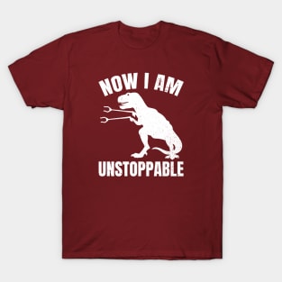 Unstoppable t rex Trex Vector White T-Shirt